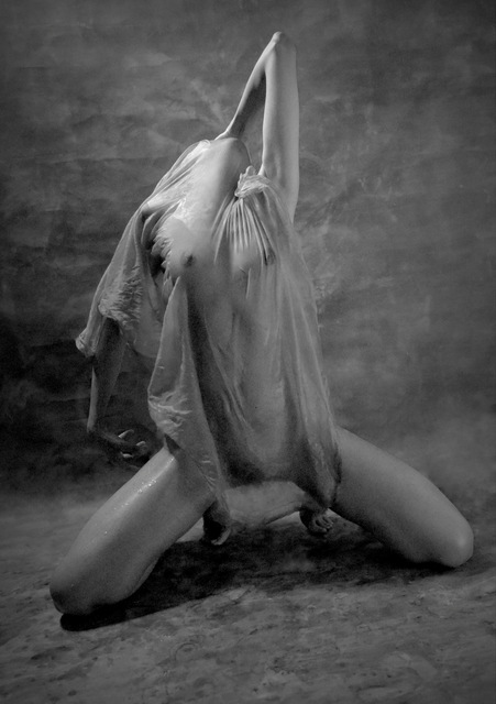 ヴェールの下の裸婦写真