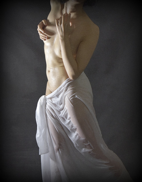 ヴェールの下の裸婦写真