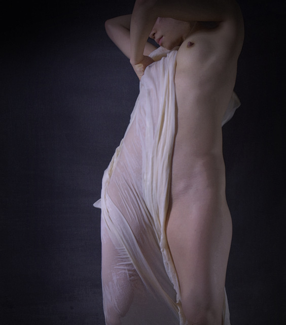 ヴェールの下の裸婦写真