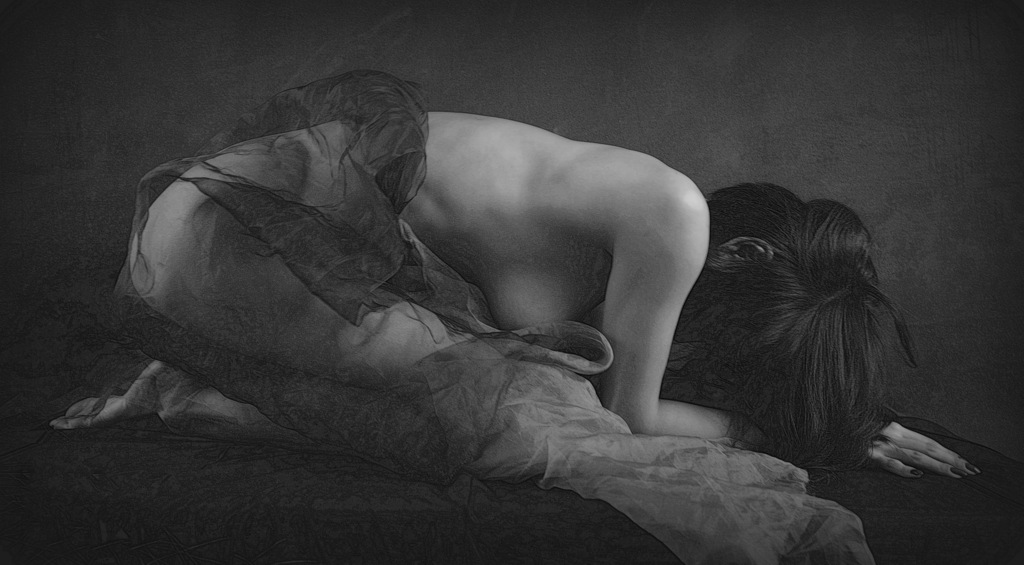 Monochrome nude image